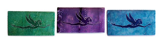 Batik Print Fairy Checkbook Cover